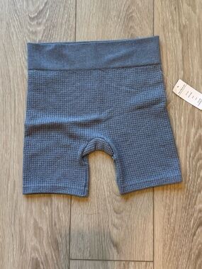 Women's Gypsy + Jade Blue Waffle Knit Biker Shorts XS/S